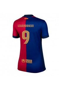 Barcelona Robert Lewandowski #9 Voetbaltruitje Thuis tenue Dames 2024-25 Korte Mouw